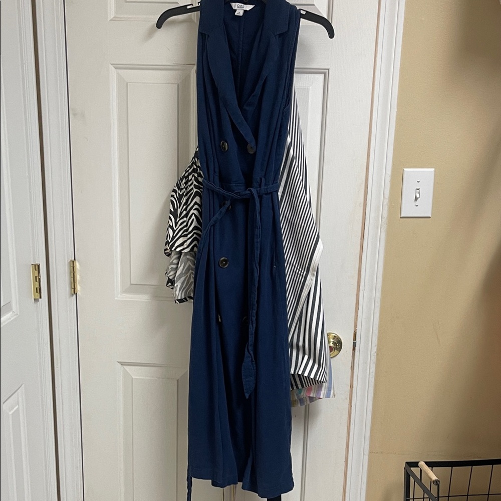 Croft & Barrow Navy Sleeveless Dress